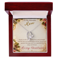 To My Adorable Mom in Christmas - Forever Love Necklace