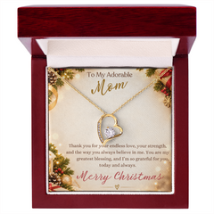 To My Adorable Mom in Christmas - Forever Love Necklace