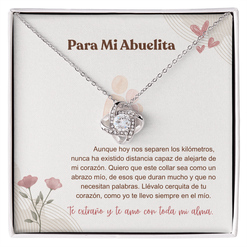 Aunque estemos lejos - Love Knot Necklace