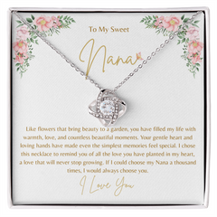 To My Sweet Nana - Love Knot Necklace