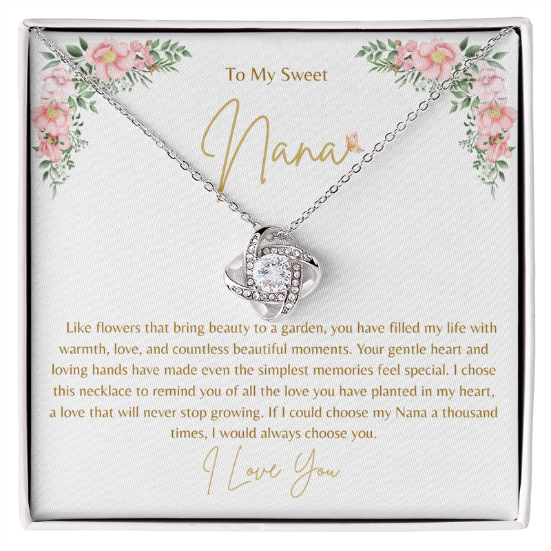 To My Sweet Nana - Love Knot Necklace