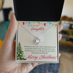 To My Amazing Daughter in Christmas - Love Knot Necklace