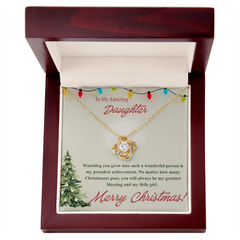 To My Amazing Daughter in Christmas - Love Knot Necklace