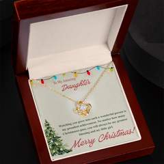 To My Amazing Daughter in Christmas - Love Knot Necklace