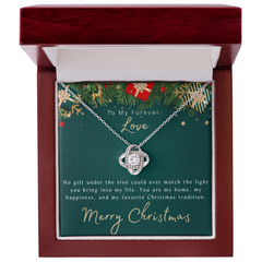 To My Forever Love in Christmas - Love Knot Necklace