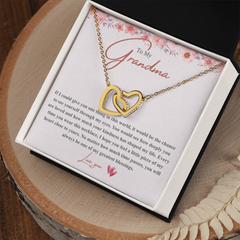 To My Grandma - Interlocking Hearts Necklace