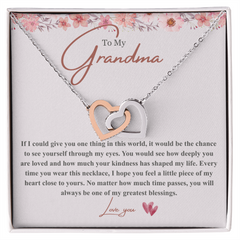 To My Grandma - Interlocking Hearts Necklace