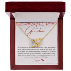 To My Grandma - Interlocking Hearts Necklace