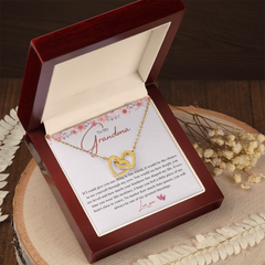 To My Grandma - Interlocking Hearts Necklace