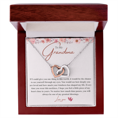 To My Grandma - Interlocking Hearts Necklace