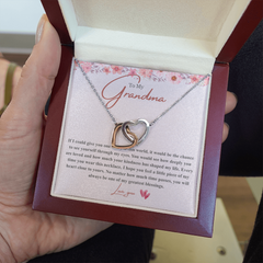 To My Grandma - Interlocking Hearts Necklace