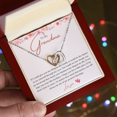 To My Grandma - Interlocking Hearts Necklace