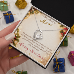 To My Adorable Mom in Christmas - Forever Love Necklace