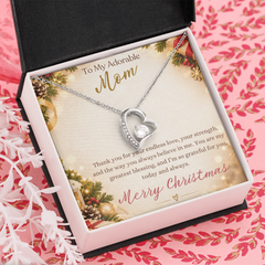 To My Adorable Mom in Christmas - Forever Love Necklace