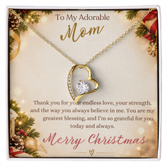 To My Adorable Mom in Christmas - Forever Love Necklace