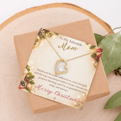 To My Adorable Mom in Christmas - Forever Love Necklace