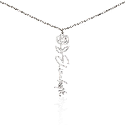 Flower Name Necklace