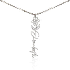 Flower Name Necklace