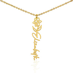 Flower Name Necklace