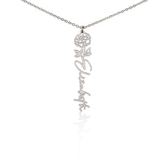Flower Name Necklace